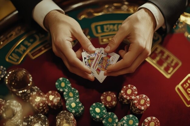 Spadegaming Baccarat table dealer in live studio